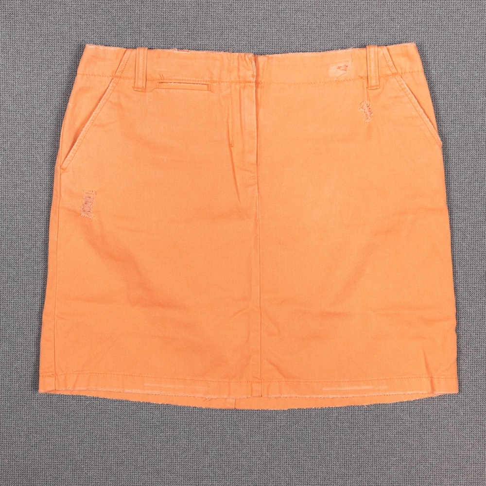Distressed Orange J Crew Skirt